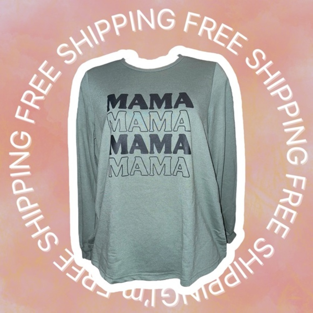 [FREE SHIPPING] SHEIN XS Maternity “Mama” Long Sleeve Top